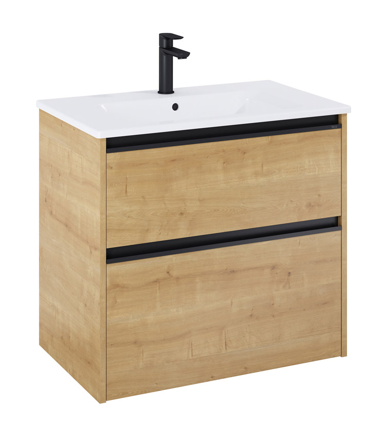Roca Gap Pro Wąski Zestaw łazienkowy Unik Compact szafka z umywalką slim 70 cm jasny dąb (A852068464)